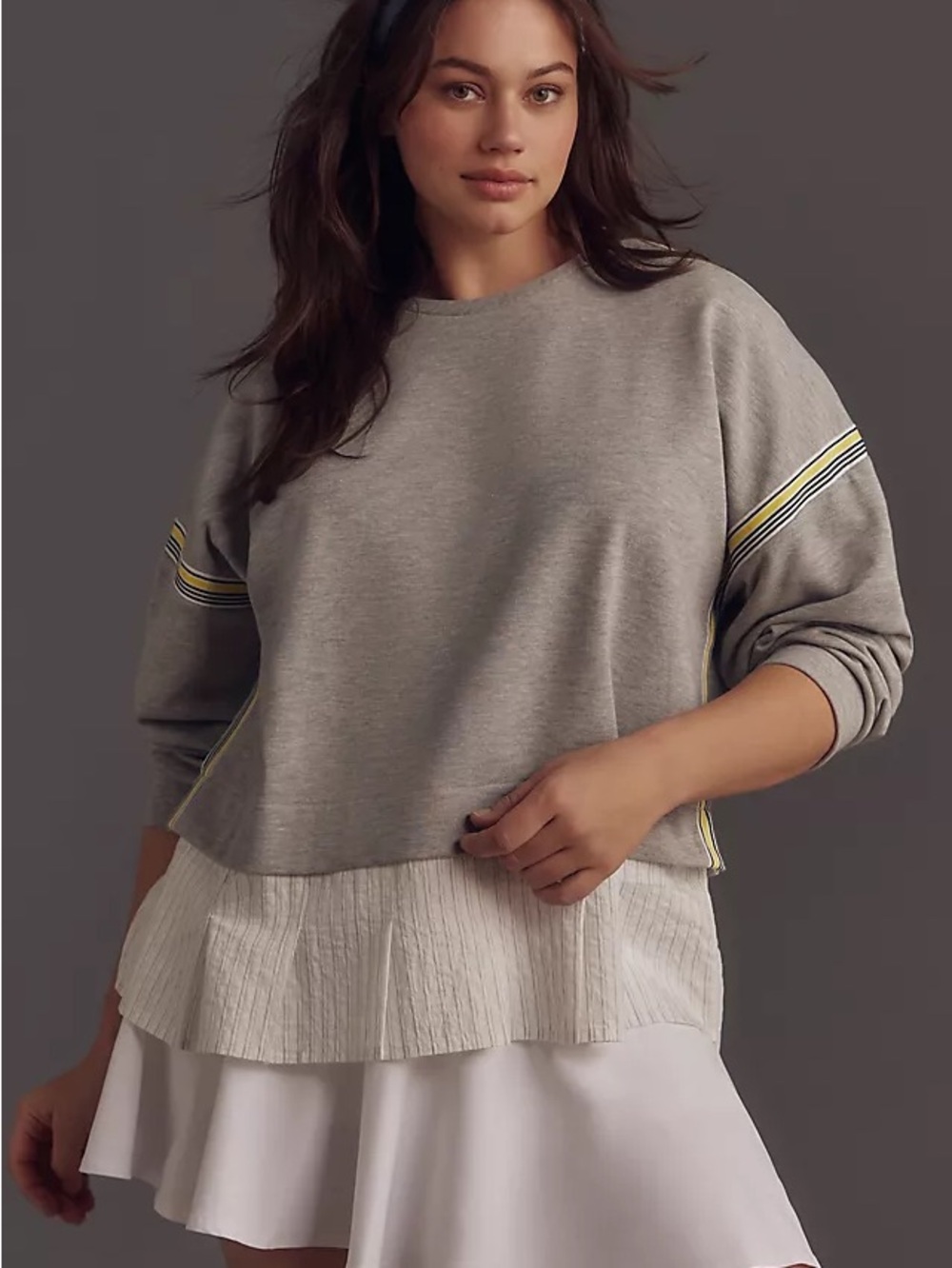 Maeve Stripe Tape Twofer Blouse